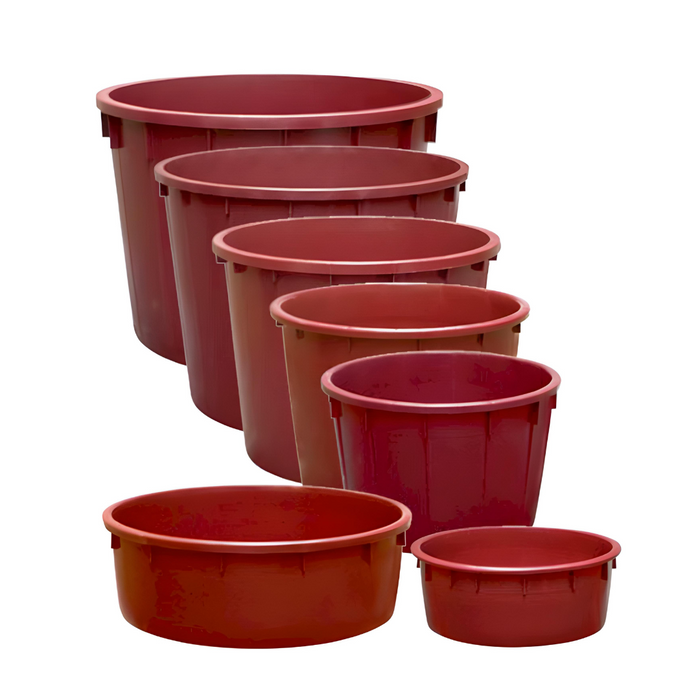 Red Plastic Fermentation Tub Without Lid