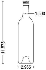 750ml Bordeaux With Punt (W65C)