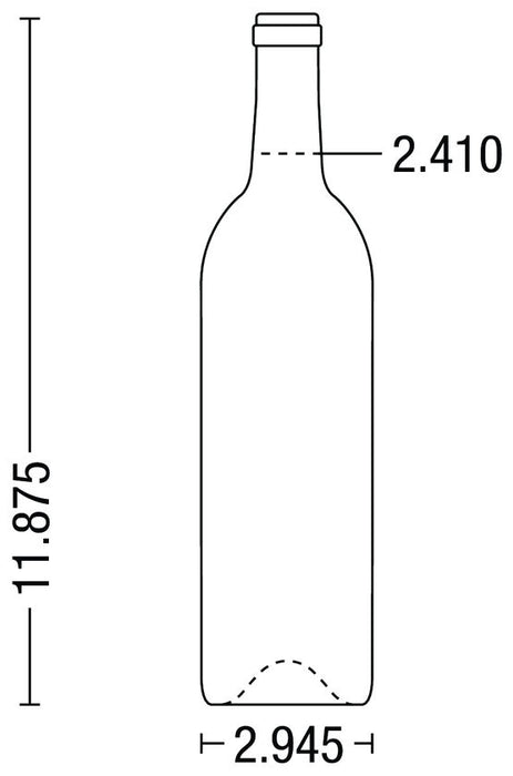 750ml Bordeaux With Mid Punt (WRT/017)